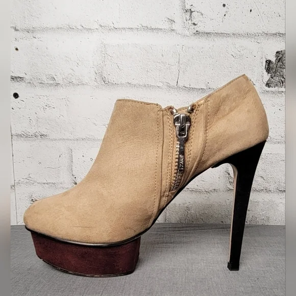 Zara Platform Booties Stiletto Heel Tan | Women’s 7.5 - Picture 7 of 14